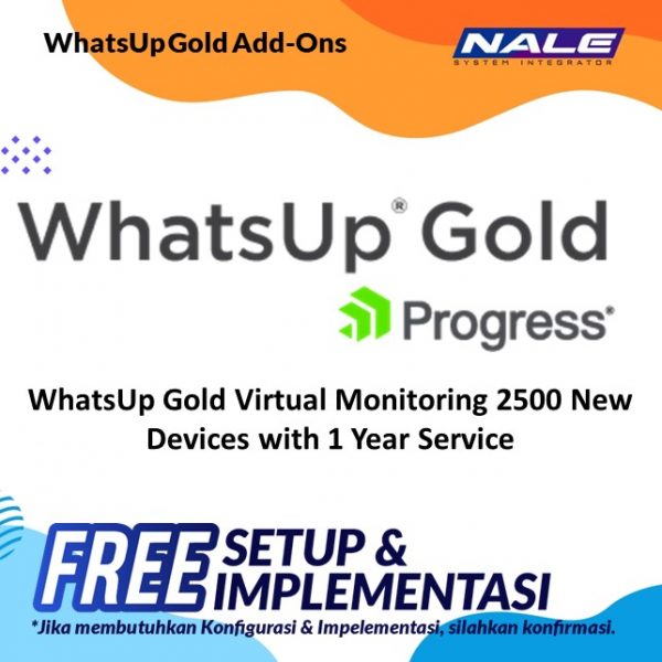 WhatsUp Gold Virtual Monitoring 2500 New Devices with 1 Year Service